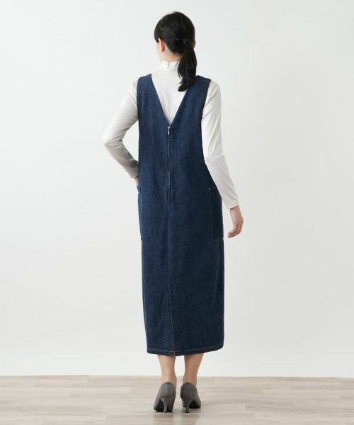 Leilian / レリアン ロング・マキシ丈ワンピース | デニムジャンパースカート【L JEANS】 | 詳細3