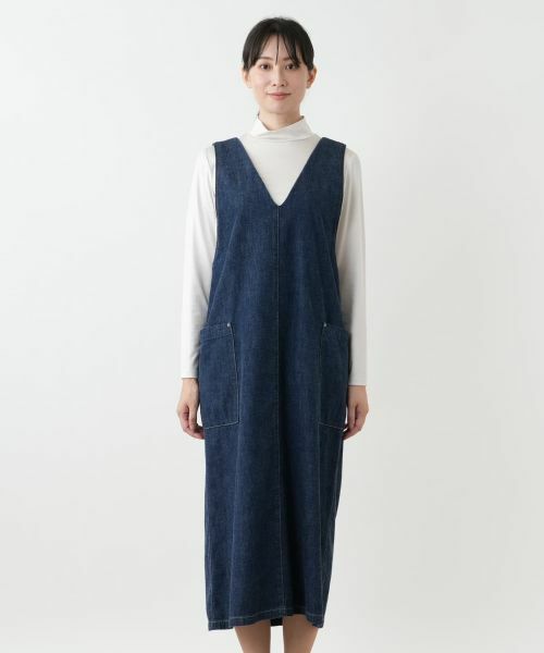 Leilian / レリアン ロング・マキシ丈ワンピース | デニムジャンパースカート【L JEANS】 | 詳細4