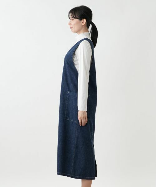 Leilian / レリアン ロング・マキシ丈ワンピース | デニムジャンパースカート【L JEANS】 | 詳細5