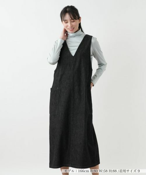 Leilian/レリアン ブラックデニムジャンパースカート【L JEANS】 チャコールグレー 11(L) Leilian/レリアン ブラックデニムジャンパースカート【L JEANS】 チャコールグレー 11(L)