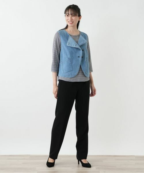 Leilian / レリアン テーラードジャケット | デニムベスト【L JEANS】 | 詳細1