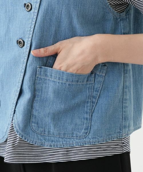 Leilian / レリアン テーラードジャケット | デニムベスト【L JEANS】 | 詳細10