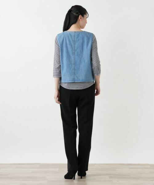 Leilian / レリアン テーラードジャケット | デニムベスト【L JEANS】 | 詳細3