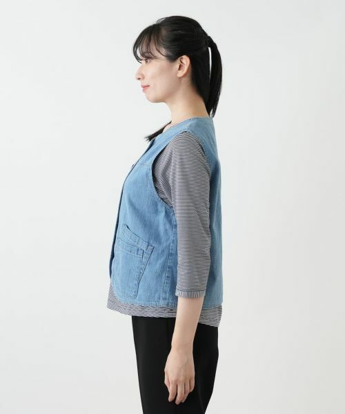 Leilian / レリアン テーラードジャケット | デニムベスト【L JEANS】 | 詳細5