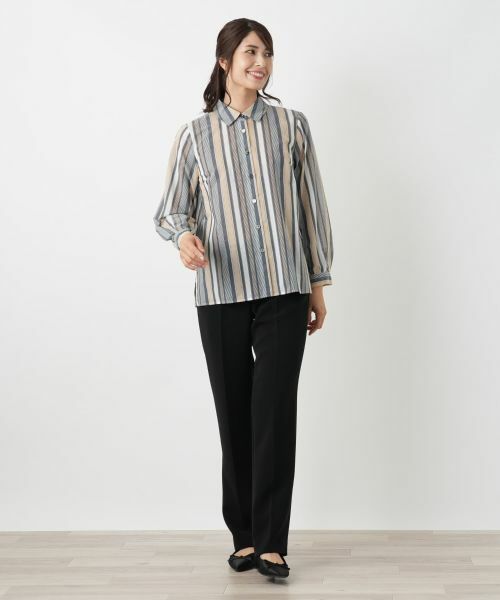 Leilian / レリアン シャツ・ブラウス | ストライプブラウス【Leilian WHITE LABEL】 | 詳細1