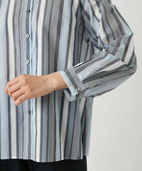 Leilian / レリアン シャツ・ブラウス | ストライプブラウス【Leilian WHITE LABEL】 | 詳細13