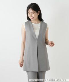 Leilian / レリアン テーラードジャケット | Vネックロングベスト