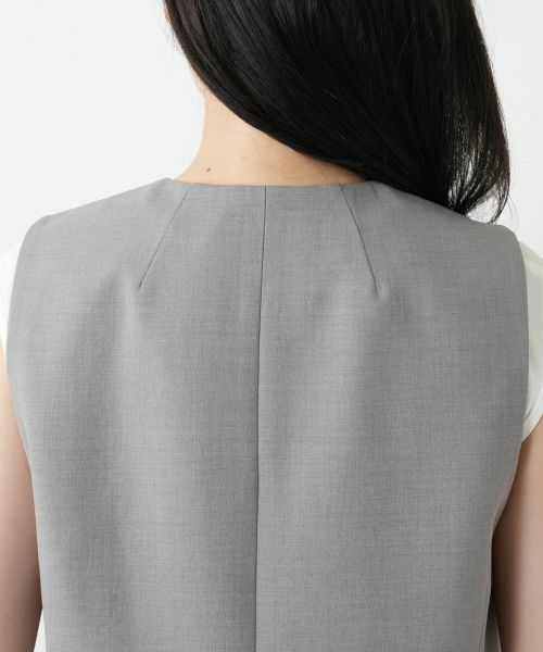 Leilian / レリアン テーラードジャケット | Vネックロングベスト | 詳細11
