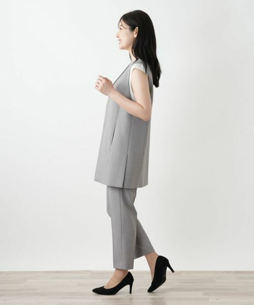 Leilian / レリアン テーラードジャケット | Vネックロングベスト | 詳細5
