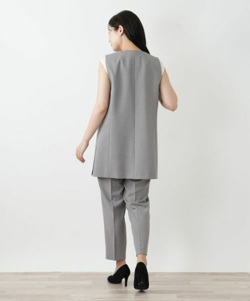 Leilian / レリアン テーラードジャケット | Vネックロングベスト | 詳細6