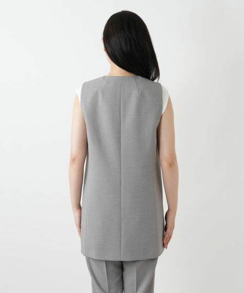 Leilian / レリアン テーラードジャケット | Vネックロングベスト | 詳細9