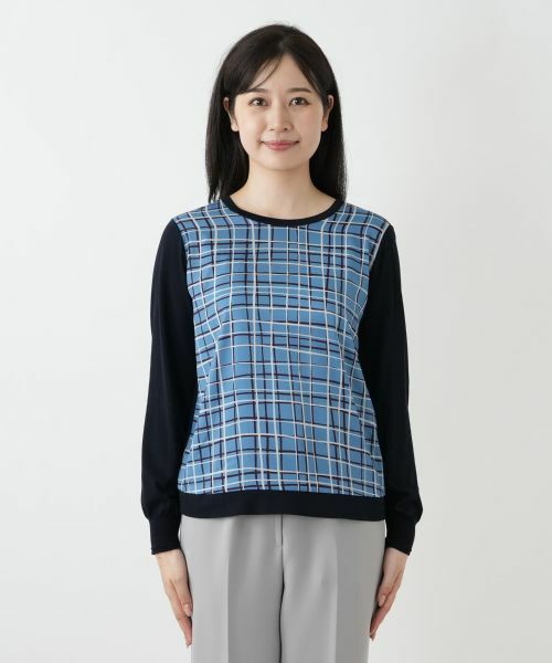 Leilian / レリアン ニット・セーター | チェック切替ニット | 詳細4