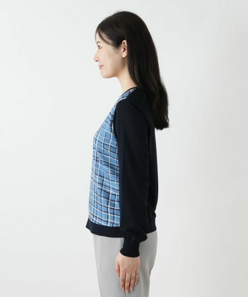 Leilian / レリアン ニット・セーター | チェック切替ニット | 詳細5