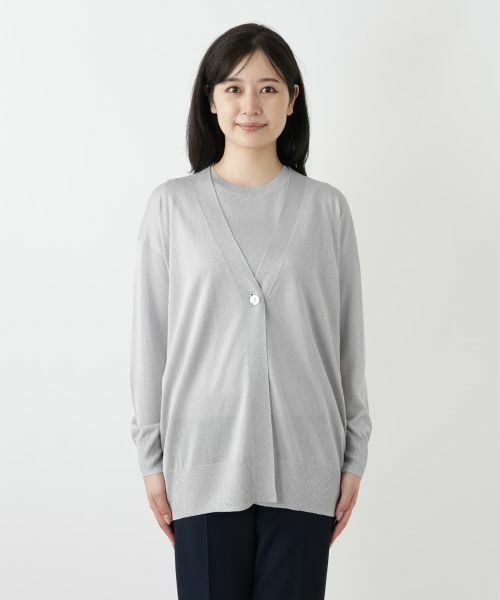 Leilian / レリアン カーディガン・ボレロ | Vネックカーディガン | 詳細7