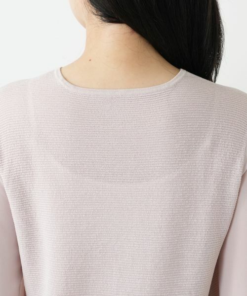 Leilian / レリアン ニット・セーター | 編地切替クルーネックニット | 詳細11