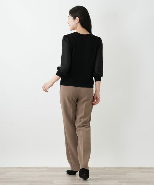 Leilian / レリアン ニット・セーター | 編地切替クルーネックニット | 詳細3