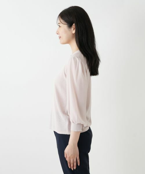 Leilian / レリアン ニット・セーター | 編地切替クルーネックニット | 詳細8