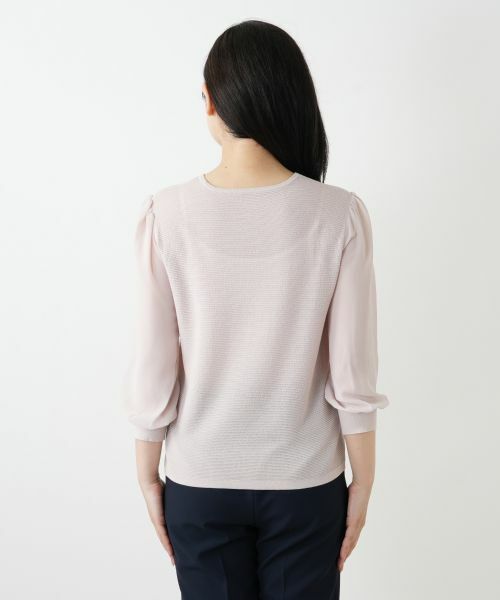 Leilian / レリアン ニット・セーター | 編地切替クルーネックニット | 詳細9