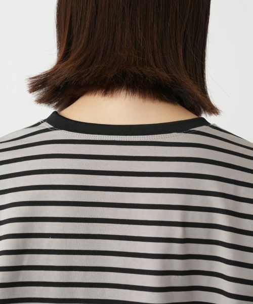 Leilian / レリアン カットソー | 異素材切替ボーダーカットソー | 詳細11