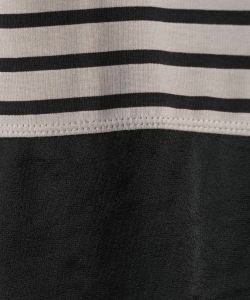 Leilian / レリアン カットソー | 異素材切替ボーダーカットソー | 詳細14