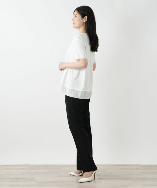 Leilian / レリアン カットソー | ラメクルーネックカットソー | 詳細2