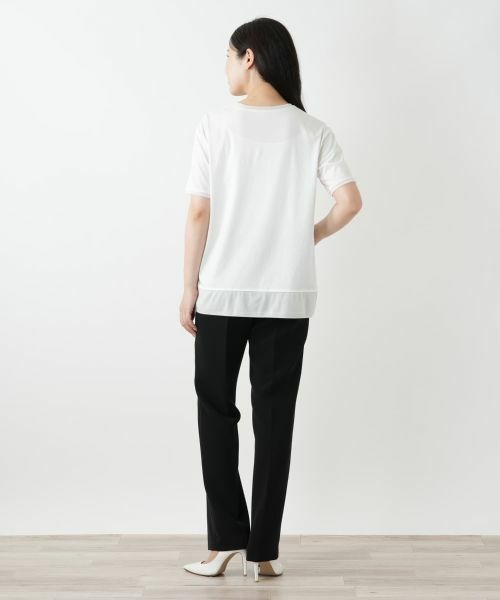 Leilian / レリアン カットソー | ラメクルーネックカットソー | 詳細3