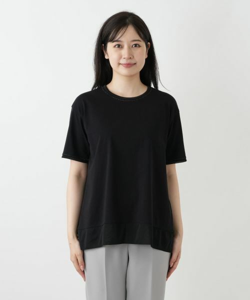 Leilian / レリアン カットソー | ラメクルーネックカットソー | 詳細7