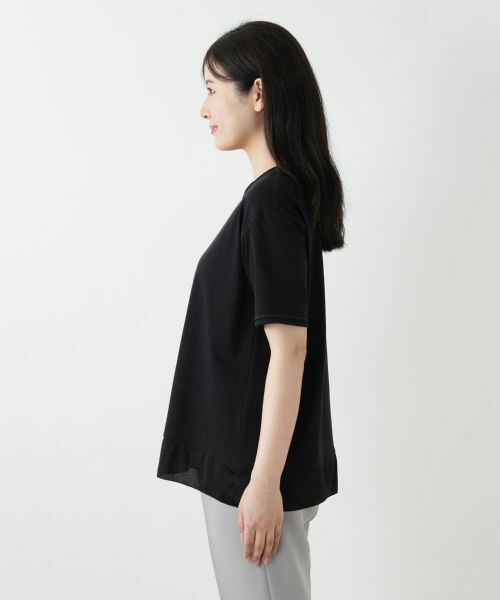 Leilian / レリアン カットソー | ラメクルーネックカットソー | 詳細8