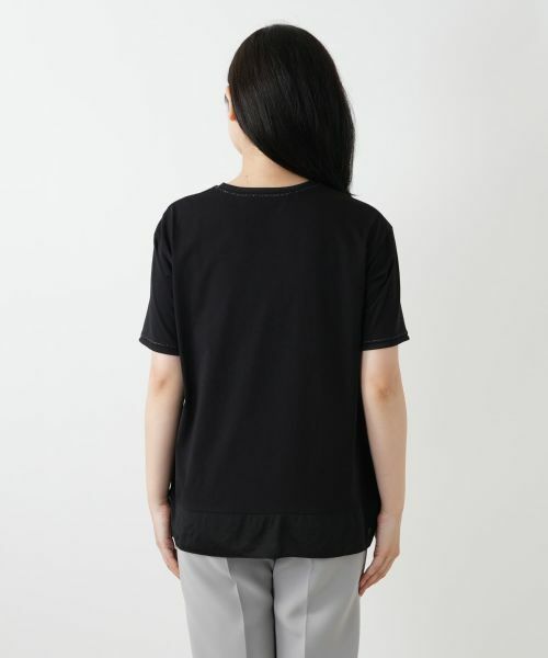 Leilian / レリアン カットソー | ラメクルーネックカットソー | 詳細9