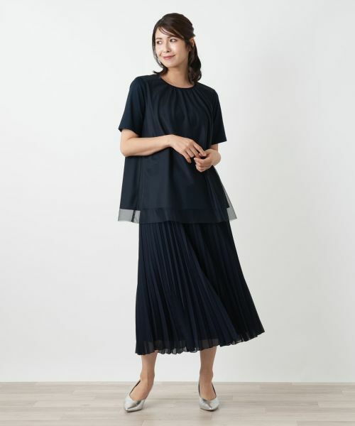 Leilian / レリアン カットソー | チュールレイヤードカットソー | 詳細1