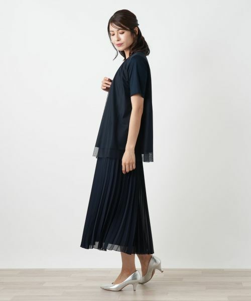 Leilian / レリアン カットソー | チュールレイヤードカットソー | 詳細2