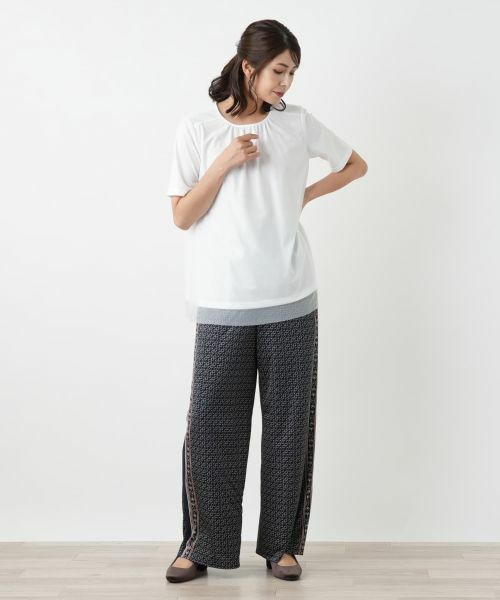 Leilian / レリアン カットソー | チュールレイヤードカットソー | 詳細4