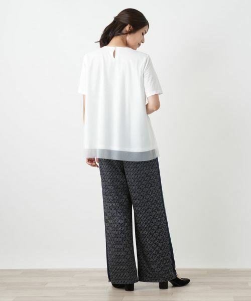 Leilian / レリアン カットソー | チュールレイヤードカットソー | 詳細6