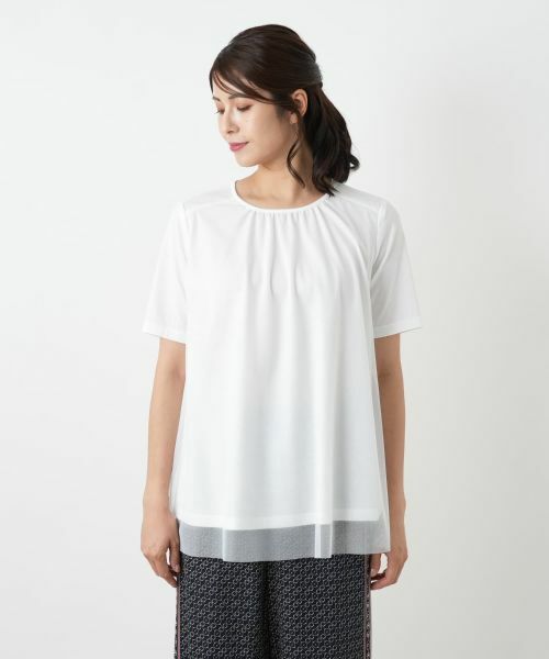 Leilian / レリアン カットソー | チュールレイヤードカットソー | 詳細7