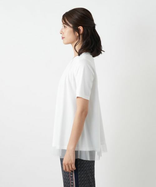 Leilian / レリアン カットソー | チュールレイヤードカットソー | 詳細8