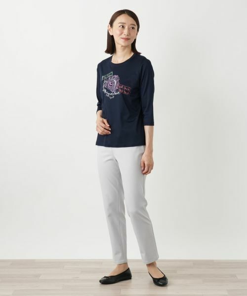 Leilian / レリアン カットソー | 刺繍プリントカットソー | 詳細4