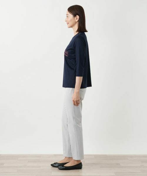 Leilian / レリアン カットソー | 刺繍プリントカットソー | 詳細5