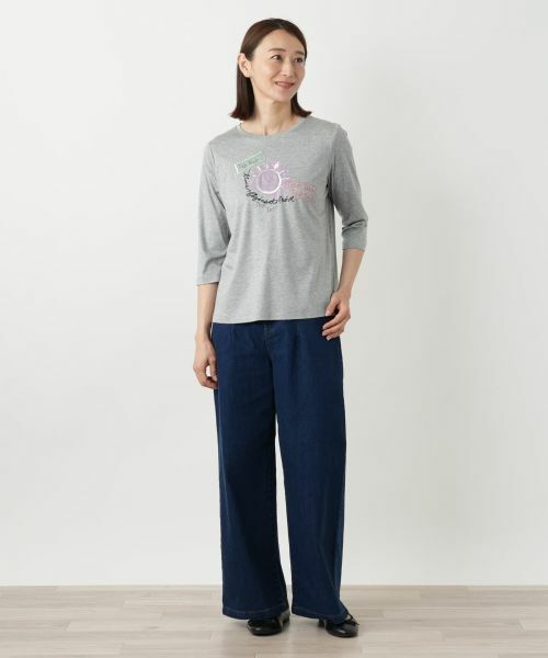 Leilian / レリアン カットソー | 刺繍プリントカットソー | 詳細7