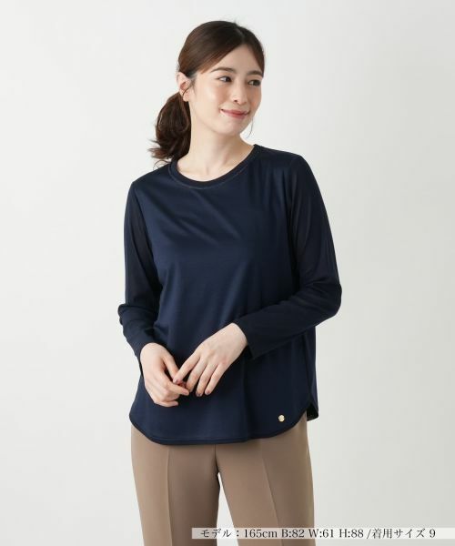 Leilian / レリアン カットソー | クルーネックカットソー(ネイビー)