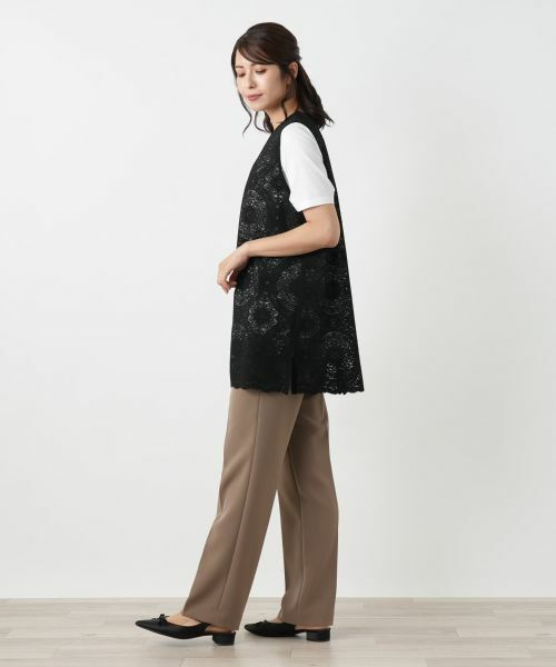 Leilian / レリアン テーラードジャケット | 総レースベスト【Leilian WHITE LABEL】 | 詳細2