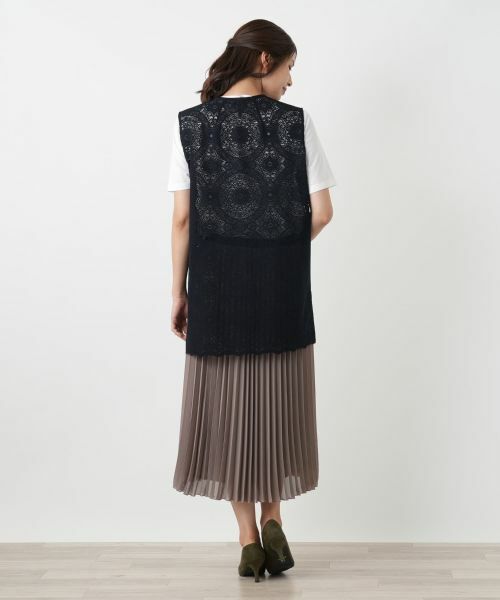 Leilian / レリアン テーラードジャケット | 総レースベスト【Leilian WHITE LABEL】 | 詳細6