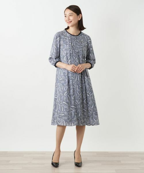 Leilian / レリアン ドレス | プリーツプリントワンピース【Leilian WHITE LABEL】 | 詳細1