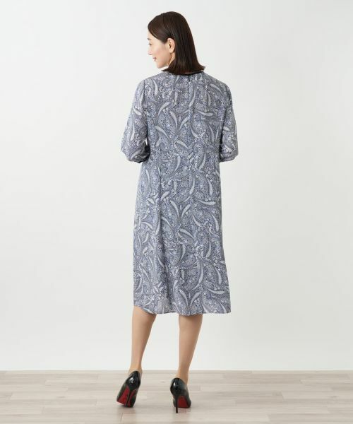 Leilian / レリアン ドレス | プリーツプリントワンピース【Leilian WHITE LABEL】 | 詳細3