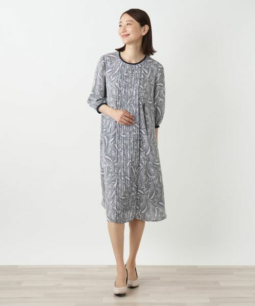 Leilian / レリアン ドレス | プリーツプリントワンピース【Leilian WHITE LABEL】 | 詳細5