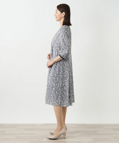 Leilian / レリアン ドレス | プリーツプリントワンピース【Leilian WHITE LABEL】 | 詳細6