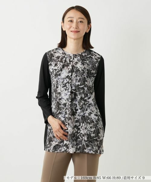Leilian/レリアン 切替タックブラウス【Leilian WHITE LABEL】 ブラウン 9(M) Leilian/レリアン 切替タックブラウス【Leilian WHITE LABEL】 ブラウン 9(M)