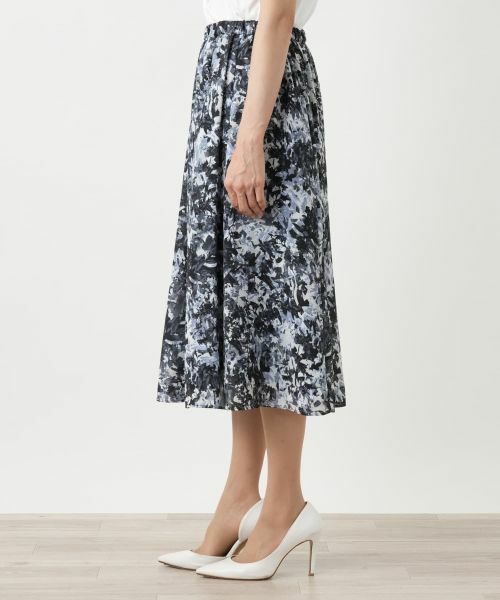 Leilian / レリアン ミニ・ひざ丈スカート | プリントフレアスカート【Leilian WHITE LABEL】 | 詳細11