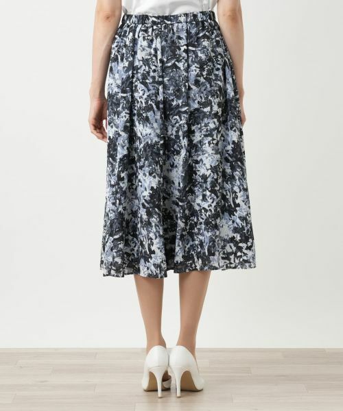 Leilian / レリアン ミニ・ひざ丈スカート | プリントフレアスカート【Leilian WHITE LABEL】 | 詳細12