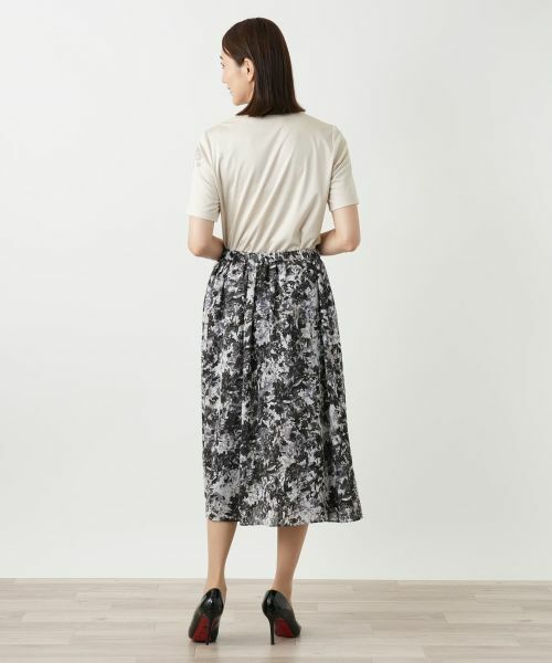 Leilian / レリアン ミニ・ひざ丈スカート | プリントフレアスカート【Leilian WHITE LABEL】 | 詳細3