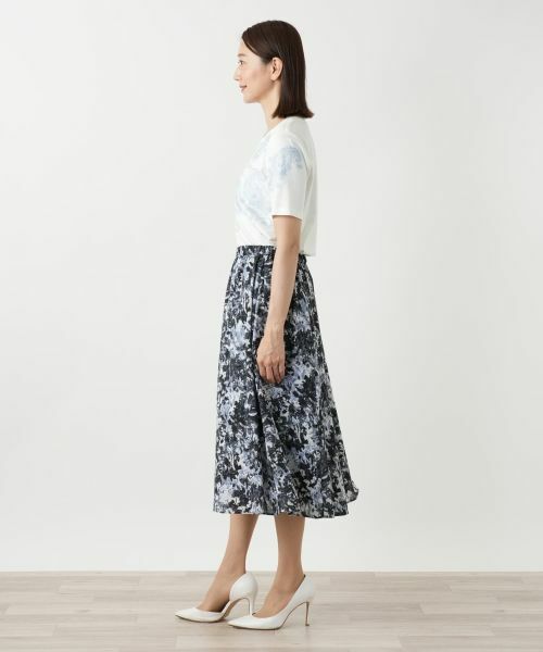 Leilian / レリアン ミニ・ひざ丈スカート | プリントフレアスカート【Leilian WHITE LABEL】 | 詳細8